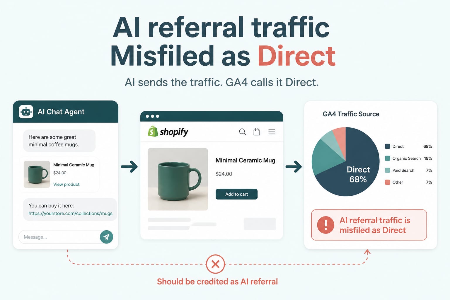Your AI Referral Traffic Is Being Misattributed: Fixing GA4 for Agent-Sent Buyers